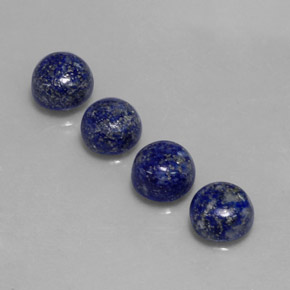 캐럿 천연 로열 블루 라피스 라줄리 보석, 라운드 컷, 8.04 mm, 불투명체