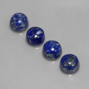 캐럿 천연 로열 블루 라피스 라줄리 보석, 라운드 컷, 8.15 mm, 불투명체