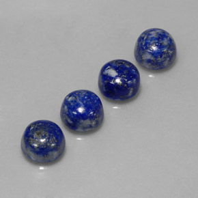 캐럿 천연 로열 블루 라피스 라줄리 보석, 라운드 컷, 8.15 mm, 불투명체