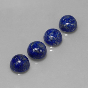 캐럿 천연 로열 블루 라피스 라줄리 보석, 라운드 컷, 8.13 mm, 불투명체