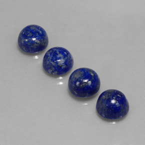 캐럿 천연 로열 블루 라피스 라줄리 보석, 라운드 컷, 8.13 mm, 불투명체