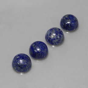 캐럿 천연 로열 블루 라피스 라줄리 보석, 라운드 컷, 8.12 mm, 불투명체