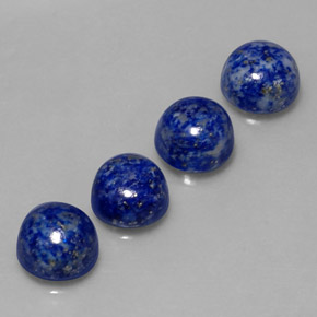 캐럿 천연 로열 블루 라피스 라줄리 보석, 라운드 컷, 8.03 mm, 불투명체