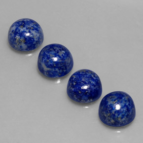 캐럿 천연 로열 블루 라피스 라줄리 보석, 라운드 컷, 8.03 mm, 불투명체