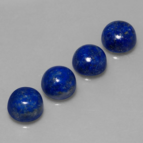 캐럿 천연 로열 블루 라피스 라줄리 보석, 라운드 컷, 8.21 mm, 불투명체