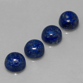 캐럿 천연 로열 블루 라피스 라줄리 보석, 라운드 컷, 8.08 mm, 불투명체