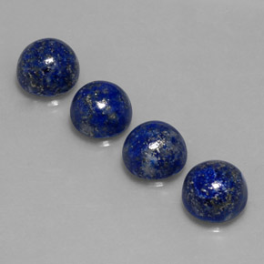 캐럿 천연 로열 블루 라피스 라줄리 보석, 라운드 컷, 8.00 mm, 불투명체
