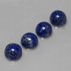 캐럿 천연 로열 블루 라피스 라줄리 보석, 라운드 컷, 8.00 mm, 불투명체