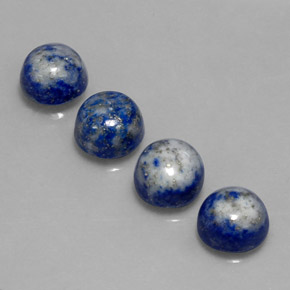 캐럿 천연 로열 블루 라피스 라줄리 보석, 라운드 컷, 8.12 mm, 불투명체