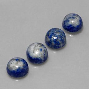 캐럿 천연 로열 블루 라피스 라줄리 보석, 라운드 컷, 8.12 mm, 불투명체