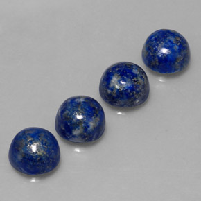 캐럿 천연 로열 블루 라피스 라줄리 보석, 라운드 컷, 8.10 mm, 불투명체