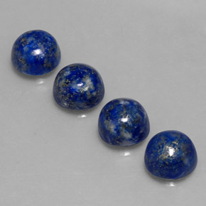 캐럿 천연 로열 블루 라피스 라줄리 보석, 라운드 컷, 8.10 mm, 불투명체