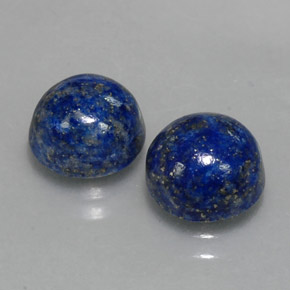 캐럿 천연 로열 블루 라피스 라줄리 보석, 라운드 컷, 8.19 mm, 불투명체