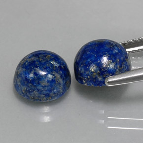 캐럿 천연 로열 블루 라피스 라줄리 보석, 라운드 컷, 8.19 mm, 불투명체
