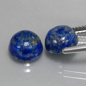 캐럿 천연 로열 블루 라피스 라줄리 보석, 라운드 컷, 8.21 mm, 불투명체