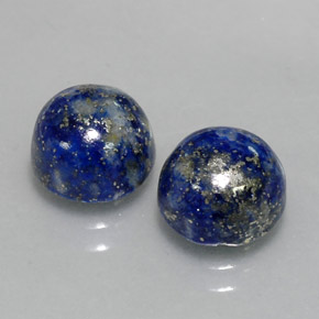 캐럿 천연 로열 블루 라피스 라줄리 보석, 라운드 컷, 8.01 mm, 불투명체