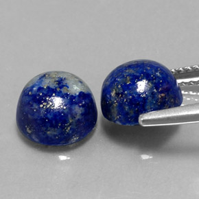 캐럿 천연 로열 블루 라피스 라줄리 보석, 라운드 컷, 8.14 mm, 불투명체
