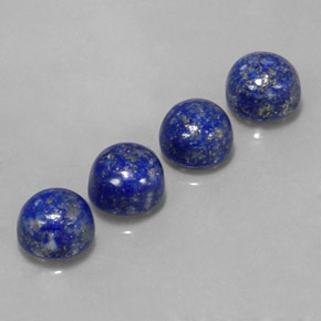 캐럿 천연 로열 블루 라피스 라줄리 보석, 라운드 컷, 8.12 mm, 불투명체