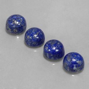 캐럿 천연 로열 블루 라피스 라줄리 보석, 라운드 컷, 8.12 mm, 불투명체