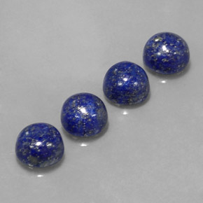 캐럿 천연 로열 블루 라피스 라줄리 보석, 라운드 컷, 8.01 mm, 불투명체