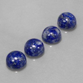 캐럿 천연 로열 블루 라피스 라줄리 보석, 라운드 컷, 8.22 mm, 불투명체