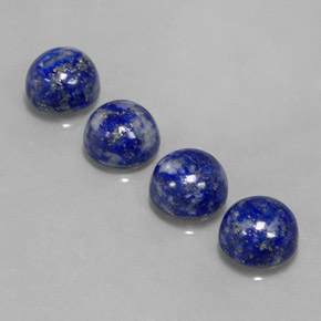 캐럿 천연 로열 블루 라피스 라줄리 보석, 라운드 컷, 8.22 mm, 불투명체