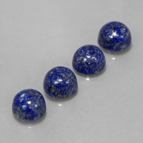 캐럿 천연 로열 블루 라피스 라줄리 보석, 라운드 컷, 8.06 mm, 불투명체