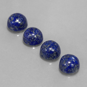 캐럿 천연 로열 블루 라피스 라줄리 보석, 라운드 컷, 8.06 mm, 불투명체