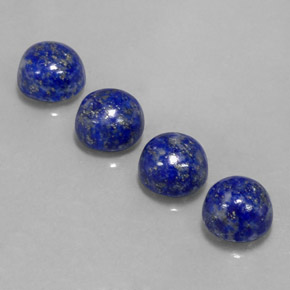 캐럿 천연 로열 블루 라피스 라줄리 보석, 라운드 컷, 8.12 mm, 불투명체