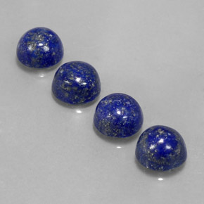 캐럿 천연 로열 블루 라피스 라줄리 보석, 라운드 컷, 8.19 mm, 불투명체