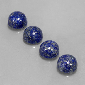캐럿 천연 로열 블루 라피스 라줄리 보석, 라운드 컷, 8.08 mm, 불투명체