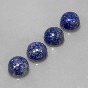 캐럿 천연 로열 블루 라피스 라줄리 보석, 라운드 컷, 8.08 mm, 불투명체