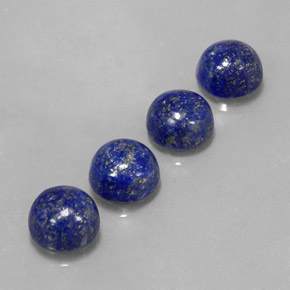 캐럿 천연 로열 블루 라피스 라줄리 보석, 라운드 컷, 8.14 mm, 불투명체