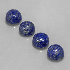 캐럿 천연 로열 블루 라피스 라줄리 보석, 라운드 컷, 8.11 mm, 불투명체