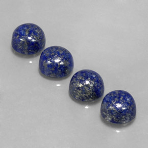 캐럿 천연 로열 블루 라피스 라줄리 보석, 라운드 컷, 8.14 mm, 불투명체