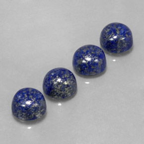 캐럿 천연 로열 블루 라피스 라줄리 보석, 라운드 컷, 8.14 mm, 불투명체
