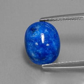 3.62캐럿 천연 로열 블루 라피스 라줄리, 타원형 컷, 10.9×8.5 mm, 불투명체
