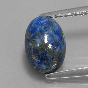 3.52캐럿 천연 로열 블루 라피스 라줄리, 타원형 컷, 10.1×7 mm, 불투명체