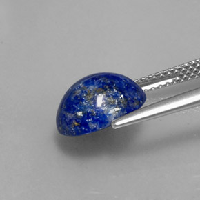 3.38캐럿 천연 로열 블루 라피스 라줄리, 타원형 컷, 10.4×8.5 mm, 불투명체