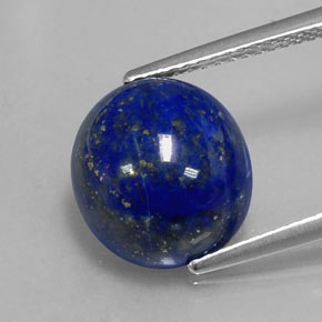 6.36캐럿 천연 로열 블루 라피스 라줄리, 타원형 컷, 11.7×10.7 mm, 불투명체