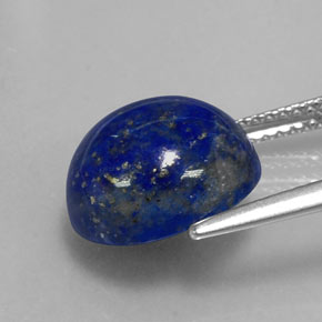 6.36캐럿 천연 로열 블루 라피스 라줄리, 타원형 컷, 11.7×10.7 mm, 불투명체