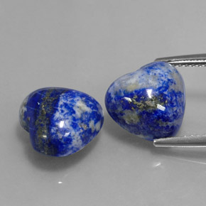 캐럿 천연 로열 블루 라피스 라줄리 보석, 하트 모양, 10.8×10.2 mm, 불투명체