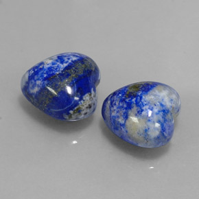 캐럿 천연 로열 블루 라피스 라줄리 보석, 하트 모양, 10.8×10.2 mm, 불투명체