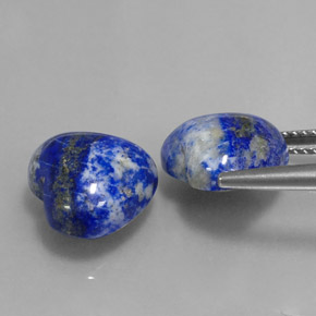 캐럿 천연 로열 블루 라피스 라줄리 보석, 하트 모양, 10.8×10.2 mm, 불투명체