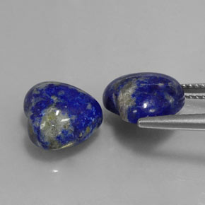 캐럿 천연 로열 블루 라피스 라줄리 보석, 하트 모양, 10.8×10 mm, 불투명체