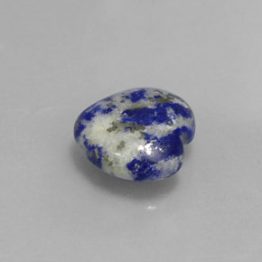 3.29캐럿 천연 로열 블루 라피스 라줄리, 하트 모양, 10.2×9.8 mm, 불투명체
