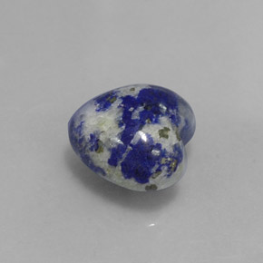 4.69캐럿 천연 로열 블루 라피스 라줄리, 하트 모양, 10.5×10.1 mm, 불투명체