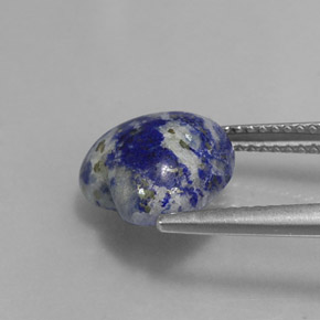 4.69캐럿 천연 로열 블루 라피스 라줄리, 하트 모양, 10.5×10.1 mm, 불투명체