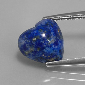 4.63캐럿 천연 로열 블루 라피스 라줄리, 하트 모양, 10.8×10.5 mm, 불투명체
