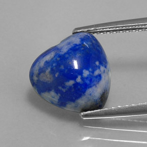 4.39캐럿 천연 로열 블루 라피스 라줄리, 하트 모양, 10.7×10.7 mm, 불투명체